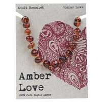 Baltic Amber Bracelet - Cognac Love 20cm