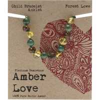 Baltic Amber Children's Bracelet - Forrest Love 14cm