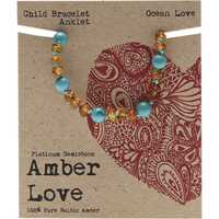 Baltic Amber Children's Bracelet - Ocean Love 14cm
