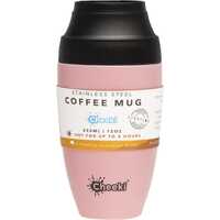 Insulated Stainless Steel Coffee Mug - Pink 350ml