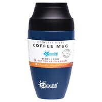 Insulated Stainless Steel Coffee Mug - Sapphire Blue 350ml