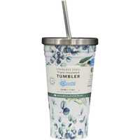 Insulated Stainless Steel Tumbler (+Straw) - Watercolour 500ml