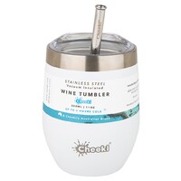 Insulated Wine Tumbler (+Straw) - Spirit White 320ml