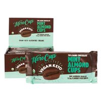 Organic Mint Almond Cups - 70% Dark Choc (12x36g)