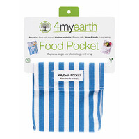 Reusable Food Pocket - Denim Stripe