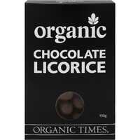 Organic Milk Chocolate Licorice 150g