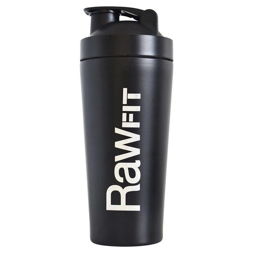 RawFit Stainless Steel Shaker - Black 700ml