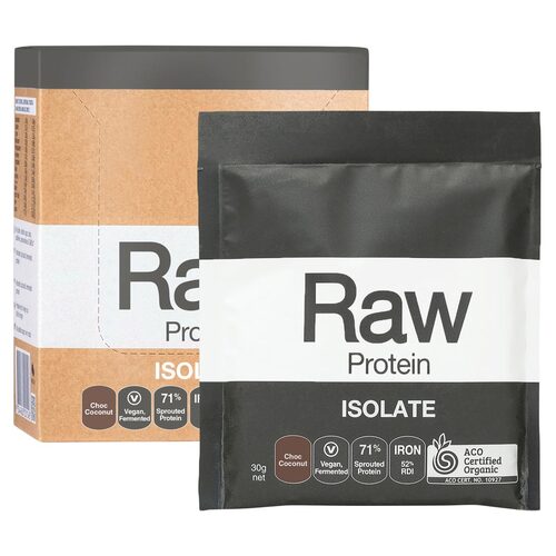 Organic Raw Protein Isolate - Choc Coconut (12x30g)