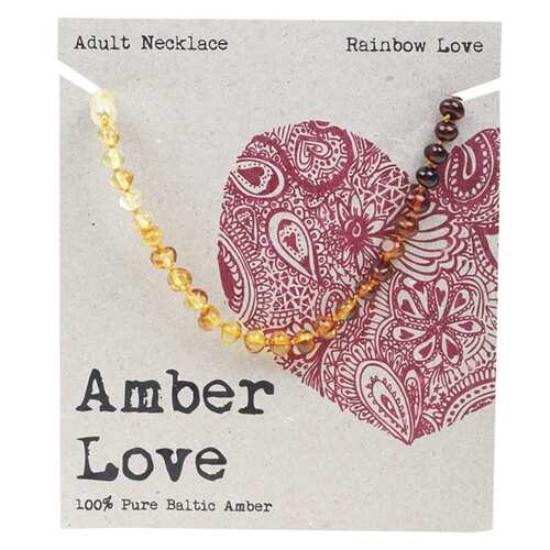 Baltic Amber Necklace - Rainbow Love 46cm