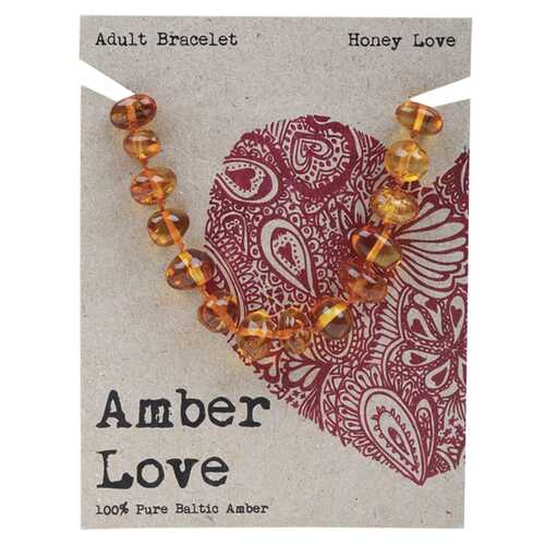 Baltic Amber Bracelet - Honey Love 20cm