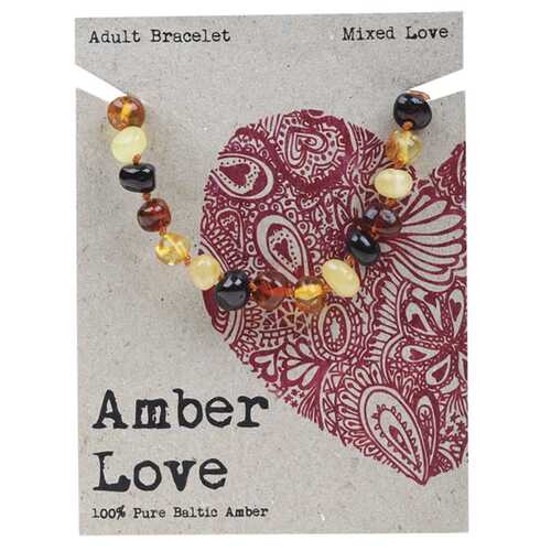Baltic Amber Bracelet - Mixed Love 20cm