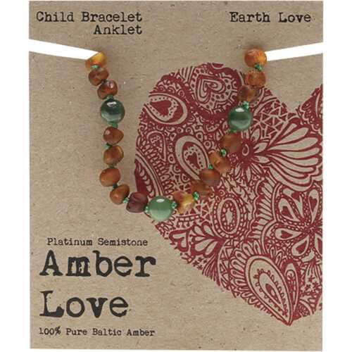 Baltic Amber Children's Bracelet - Earth Love 14cm