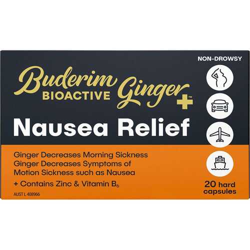 Bioactive Ginger+ Nausea Relief Capsules x20