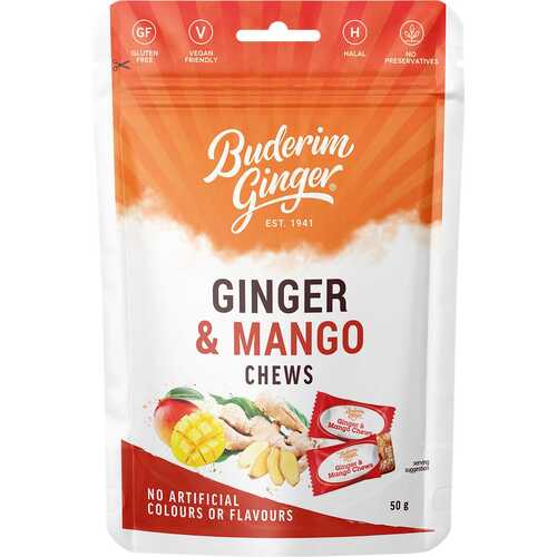Ginger & Mango Chews 50g