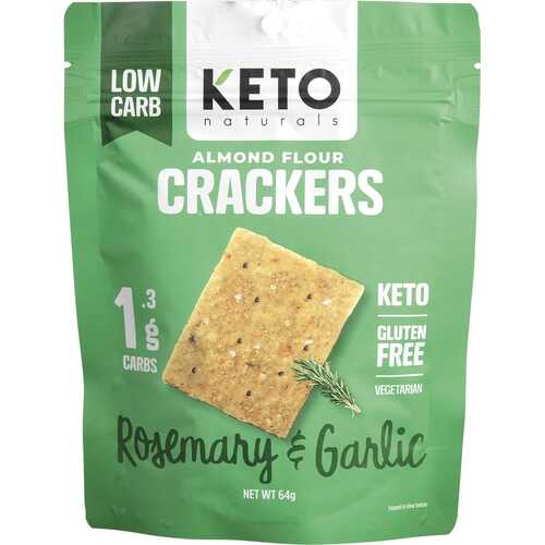Rosemary & Garlic Almond Flour Crackers (8x64g)