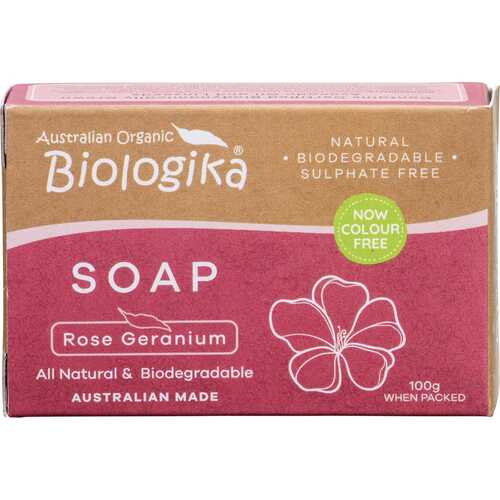 All Natural Rose Geranium Soap 100g