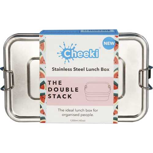 Stainless Steel Double Stacker Lunch Box 1L