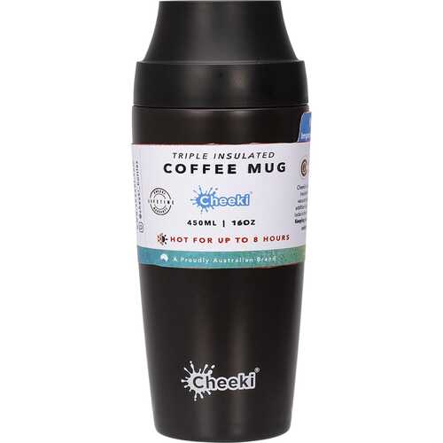 Insulated Stainless Steel Coffee Mug - Chocolate 450ml