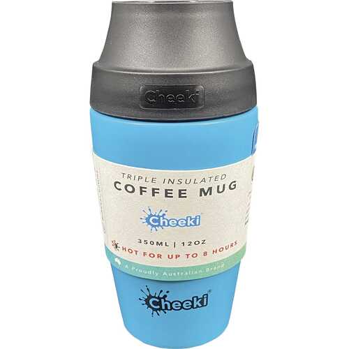 Insulated Stainless Steel Coffee Mug - Aqua 350ml
