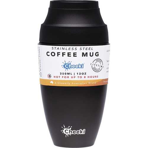 Insulated Stainless Steel Coffee Mug - Chocolate 350ml