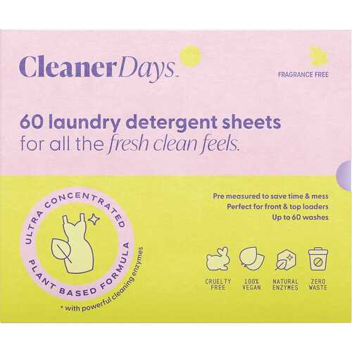 Laundry Detergent Sheets - Fragrance Free x60