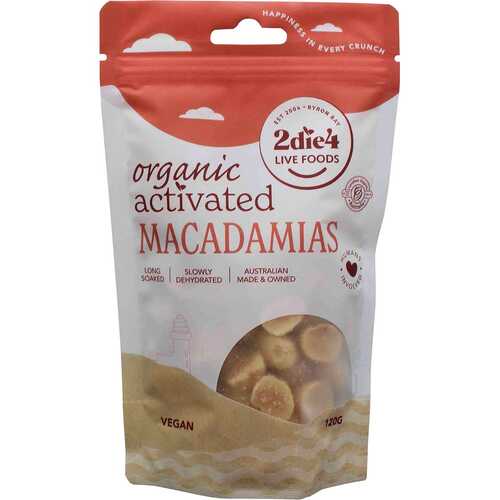 Organic Activated Macadamias 120g