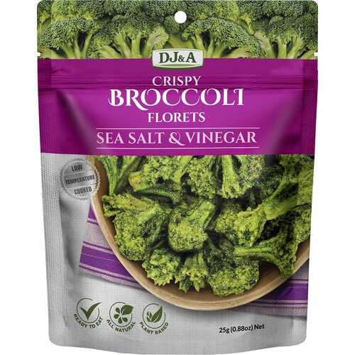 Natural Crispy Broccoli Florets - Sea Salt & Vinegar (12x25g)