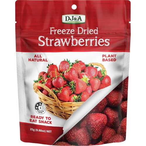 Natural Freeze Dried Strawberries (10x25g)