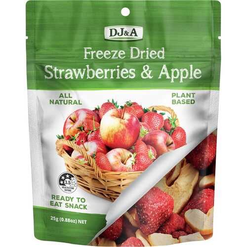 Natural Freeze Dried Strawberries & Apple (10x25g)
