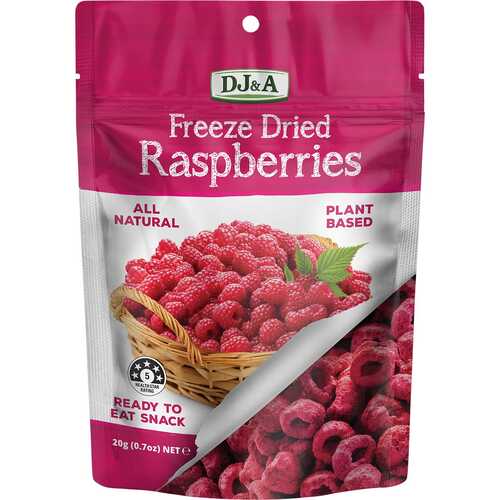 Natural Freeze Dried Raspberries (10x20g)