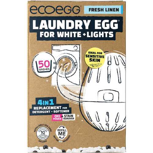 Laundry Egg for White + Lights (50 Washes) - Fresh Linen
