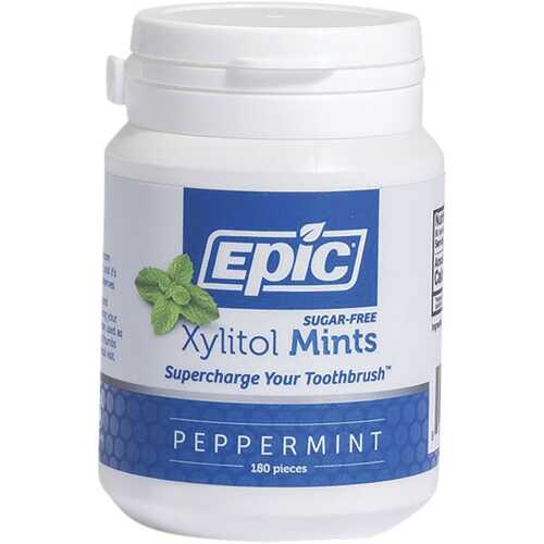 Peppermint Xylitol Mints Bottle 180 Pcs