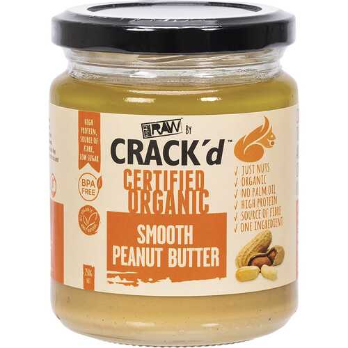 Organic Crack'd Smooth Peanut Butter 250g