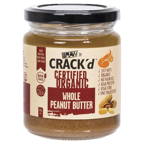 Organic Crack'd Whole Peanut Butter 250g