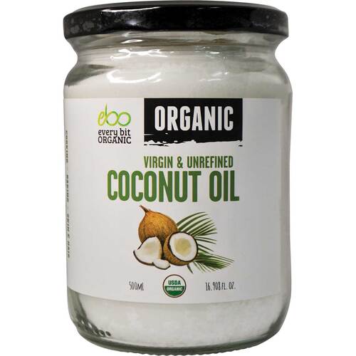 Virgin & Unrefined Organic Coconut Oil 500ml