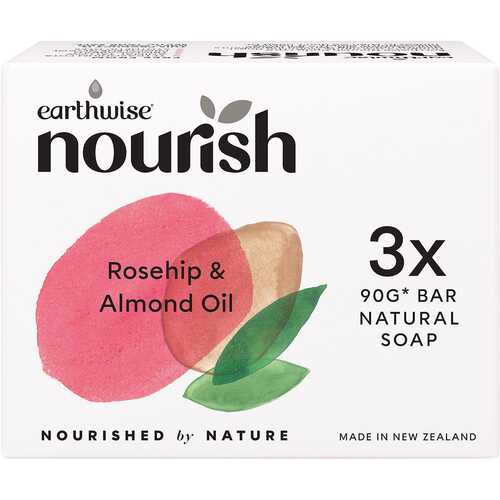 Natural Soap Bar - Rosehip & Almond Oil x3