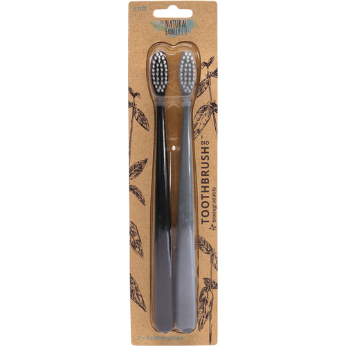 Bio Toothbrush (Black & Mist) Twin Pk