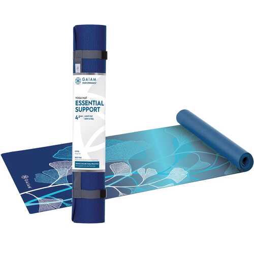 Essential Support 4.5mm Yoga Mat - Blue Flower