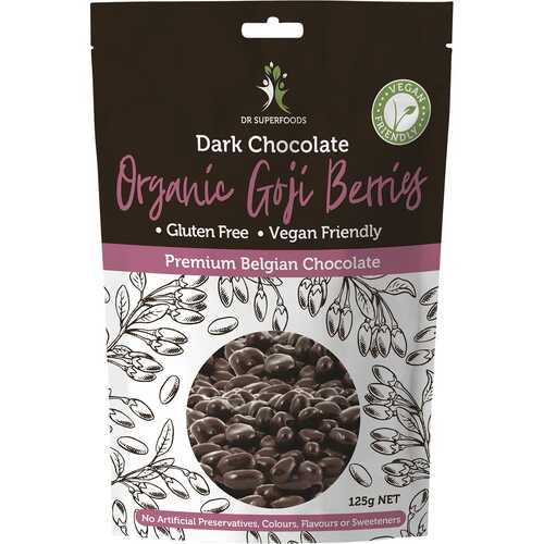 Dark Choc Organic Goji Berries 125g
