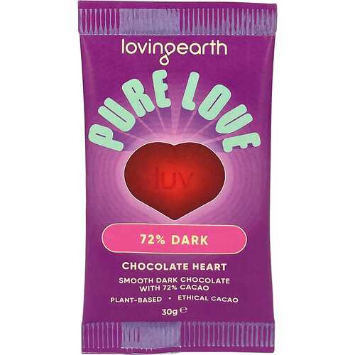 Organic 72% Dark Chocolate Heart (16x30g)
