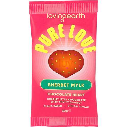 Organic Sherbert Mylk Chocolate Heart (16x30g)