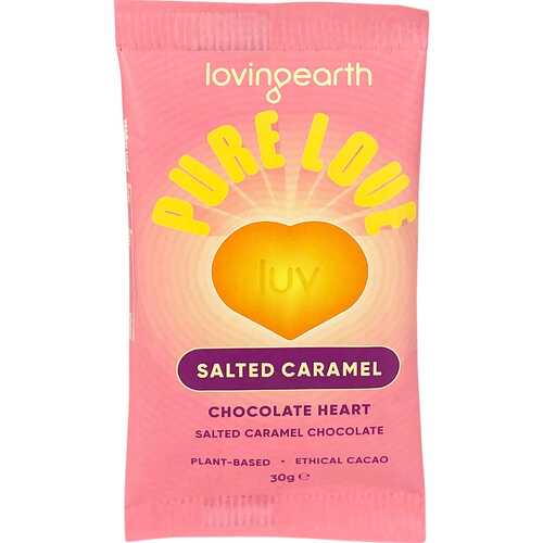 Organic Salted Caramel Chocolate Heart (16x30g)