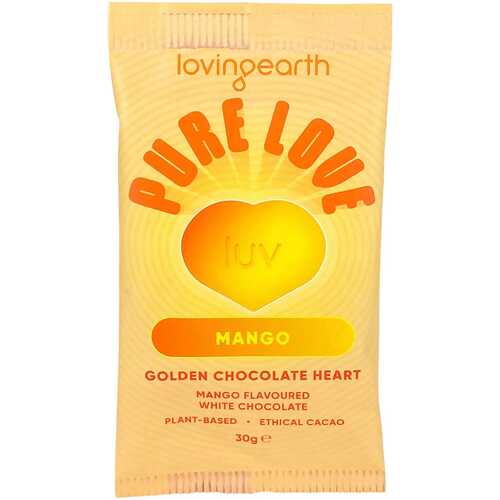 Organic Mango White Chocolate Heart (16x30g)
