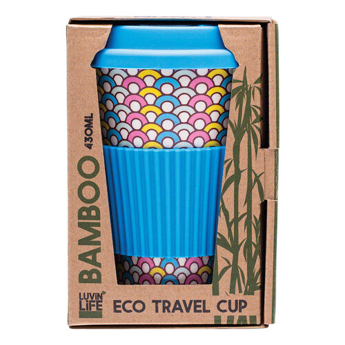 Bamboo Eco Travel Cup - Hoops 430ml