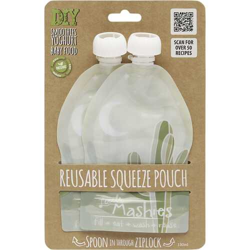 Reusable Food Squeeze Pouches - Cactus x2