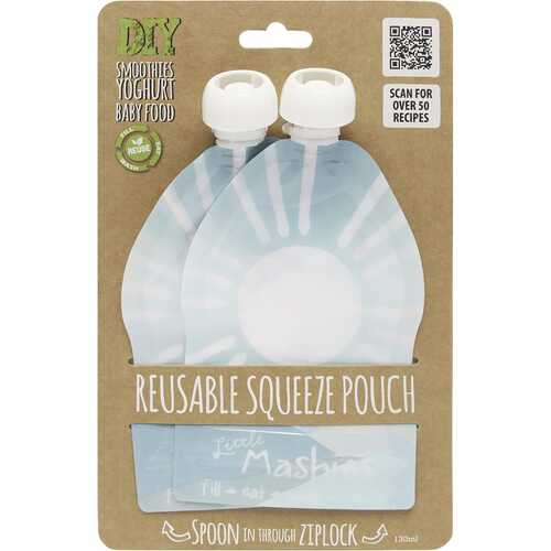 Reusable Food Squeeze Pouches - Sun x2