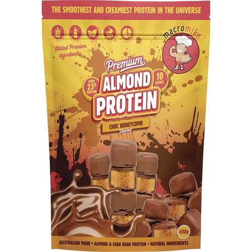 Choc Honeycomb Premium Almond Protein 400g