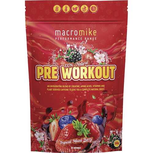 Mixed Berry Natural Pre Workout 300g
