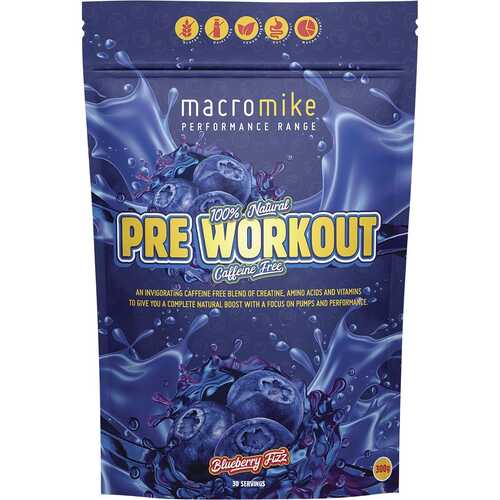 Blueberry Fizz Natural Pre Workout 300g