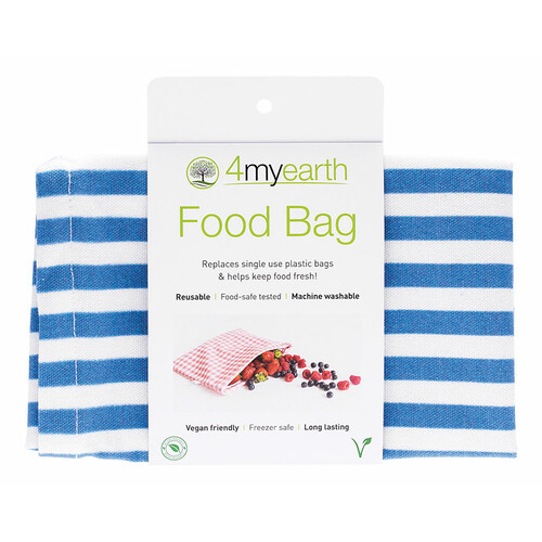 Reusable Food Bag - Denim Stripe